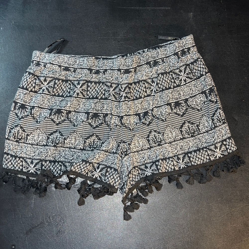Mine Black 100% Polyester Printed Summer Shorts